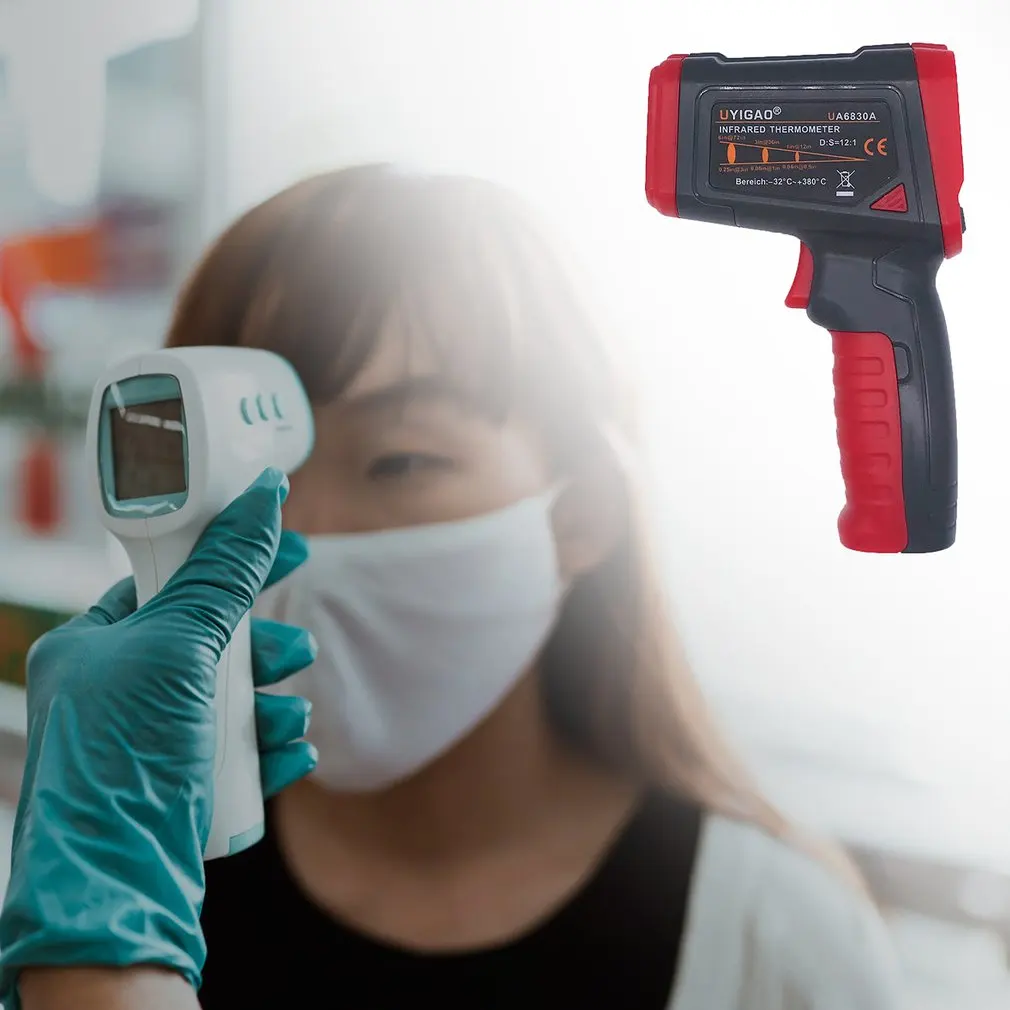 

UYIGAO UA6830A Infrared Thermodetector Industrial Temperature Test Handheld 1 Point Laser Kitchen Industrial Thermometer