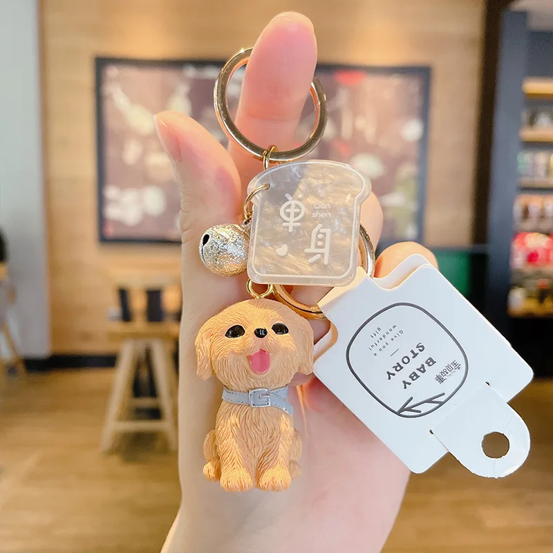 

Cartoon Cute Key Ring Simulation Of Acrylic Dog Key Chain Lovers Ins Trend Car Bag Pendants Small Gifts Doll Wholesale Keychains
