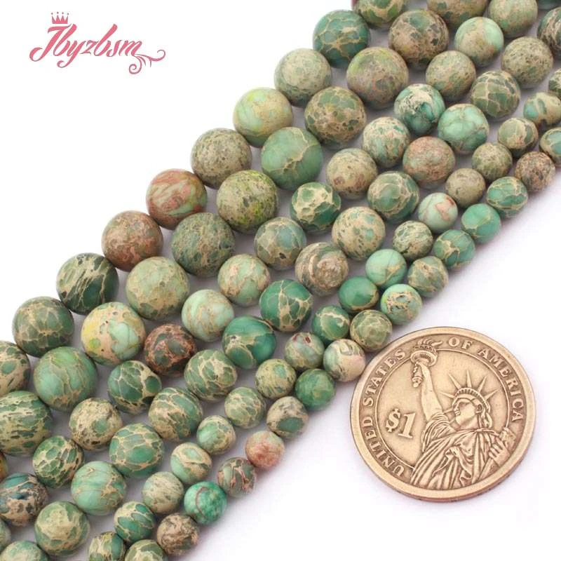 

Natural ShouShan Stone 6/8/10mm Round Green Natural Stone Beads Spacer Loose For diy Jewelry Making Necklace Bracelet Women 15"