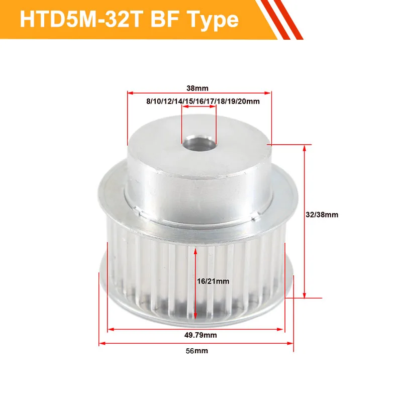 

5M 32T CNC HTD5M 16 /21 8/10/12/14/18/19/20