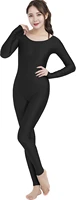 icostumes womens scoop neck long sleeve spandex dance unitards features a scoop front and back gymnastics
