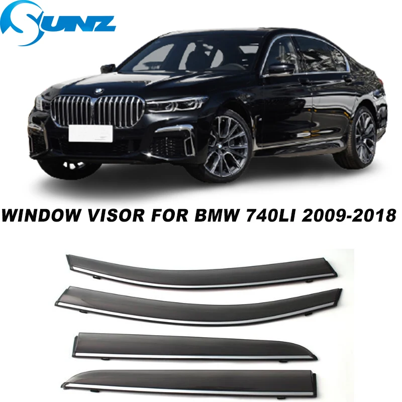 

Side Window Visors For BMW 740Li 2009 2010 2011 2012 2013 2014 2015 2016 2017 2018 Smoke Weathershields Sun Rain Deflector SUNZ