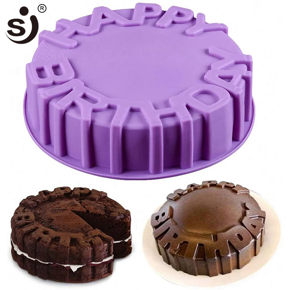 SJ 7 9 &quotсиликоновая форма для торта большая посуда выпечки с днем рождения
