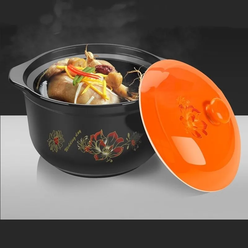 Бытовая кастрюля высокотемпературная огневая для супа тушения керамическая