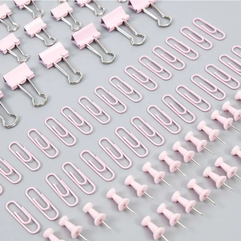 

72pcs/box Metal Paper Clip Multipurpose Thumbtacks Office Document Data Storage Sorting Long Tail Clips