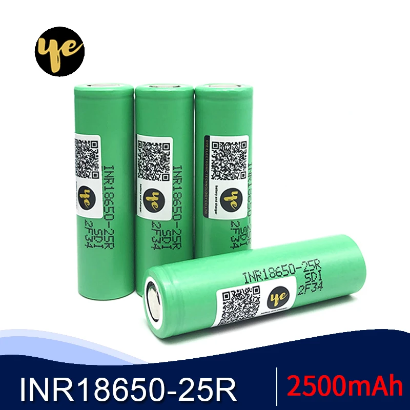 OYE 18650 2500 мАч INR1865025R 20A разрядные литиевые батареи электронная сигарета батарея 25R |