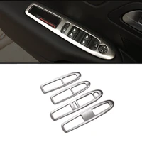 for citroen c4 2016 stainless steel car electric power window lifter switch decoration cover trim accessories 4pcs fit lhd
