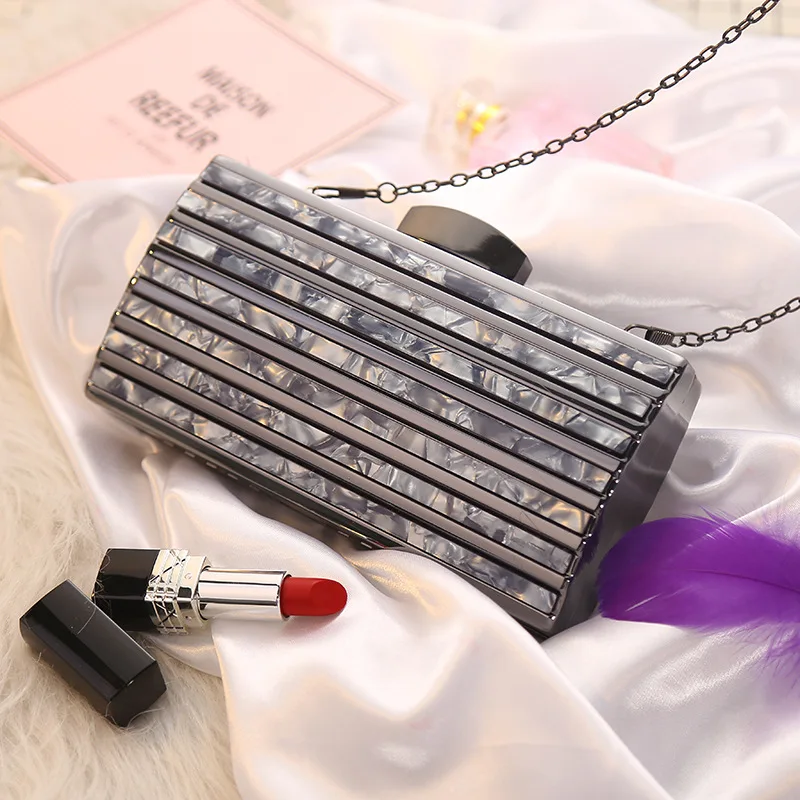 

Wedding bag Shoulder Bags Acrylic Fashion Evening Bag Gold/White/Gray Bags