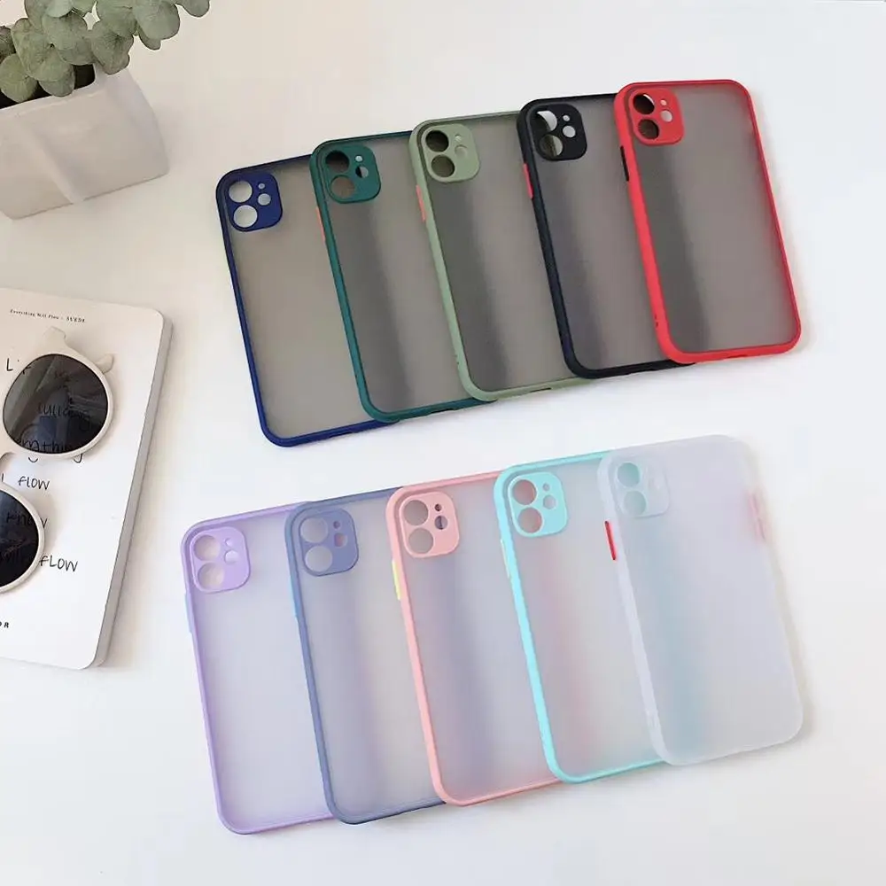 Новый модный матовый чехол для iphone 11 PRO MAX xs/xr/6/7/8 plus с защитой объектива камеры