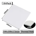 10 шт.лот Gdstime 100 мм x 100 мм x 1,5 мм белый 0,15 см 15 мм Тонкий Толщина Процессор охлаждающая подставка 100 мм охлаждения Проводящий силиконовый Термальность
