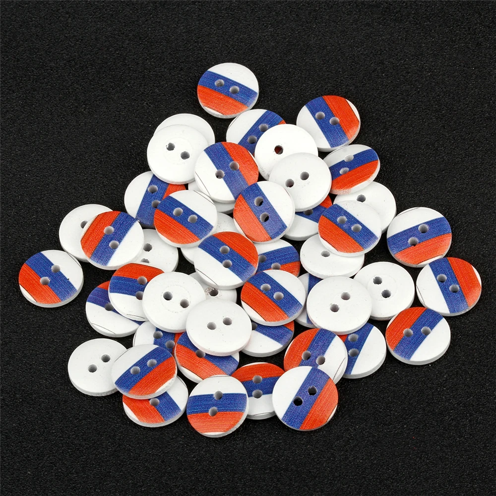 500 шт США/Канада/Бразилия национальный флаг деревянная кнопка для одежды Вязание
