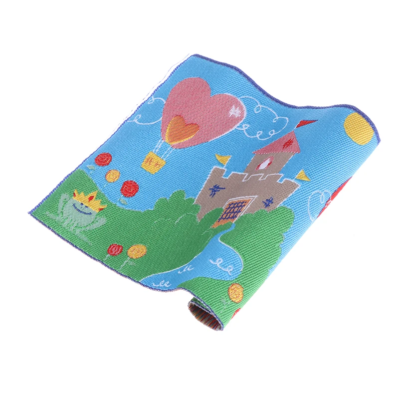 

1:12 Accessories Kit Carpet Mat Rayon Thread Cartoon Mini Carpet Doll House Cartoon Pattern Turkish Carpet Doll house Miniatures