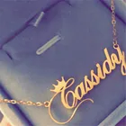 Женское колье из нержавеющей стали AurolaCo, колье с подвеской в виде короны, ювелирное изделие в подарок