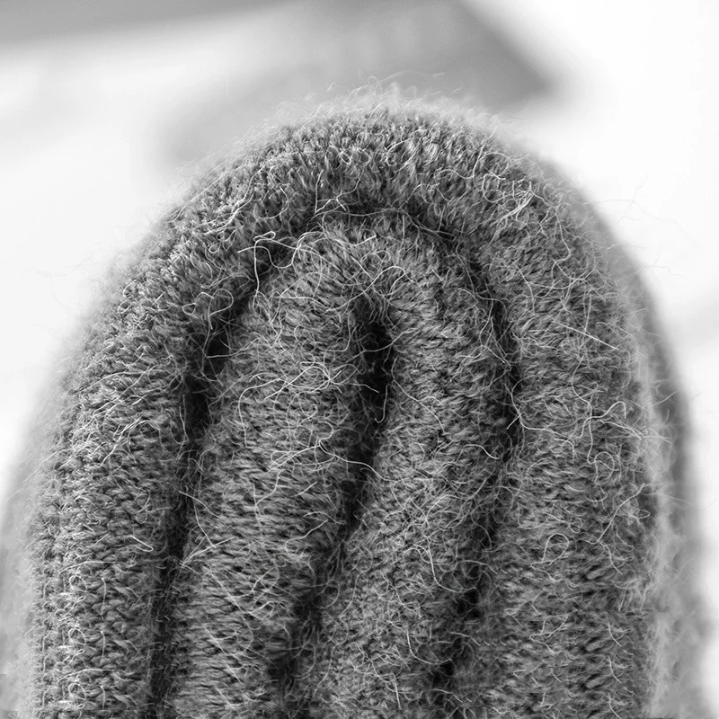 Шерстяные вязаные перчатки унисекс без пальцев зимние теплые для сенсорного