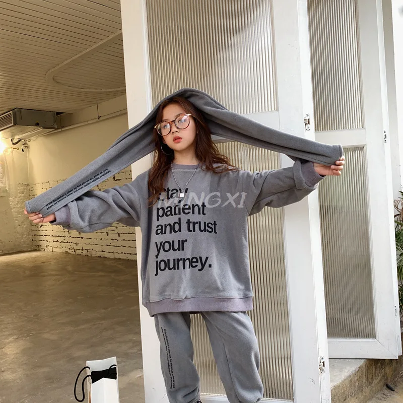 Детская одежда 2019 г. новый зимний детский костюм пуловер с длинными рукавами для