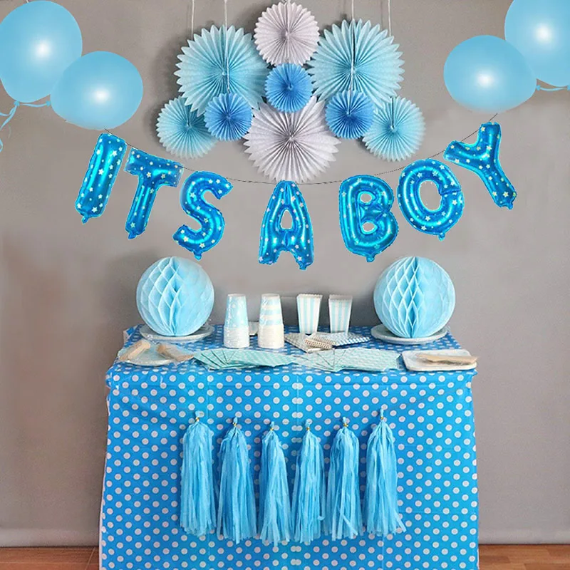 Набор воздушных шаров из фольги для мальчиков и девочек украшения детского душа