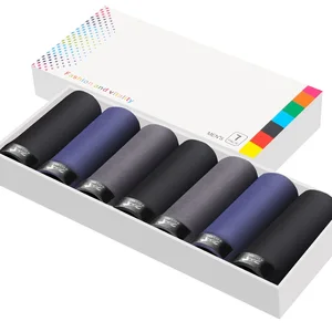 Мужские трусы-боксеры, 7 шт.лот, мягкое нижнее белье из модала, нижнее белье, Y878