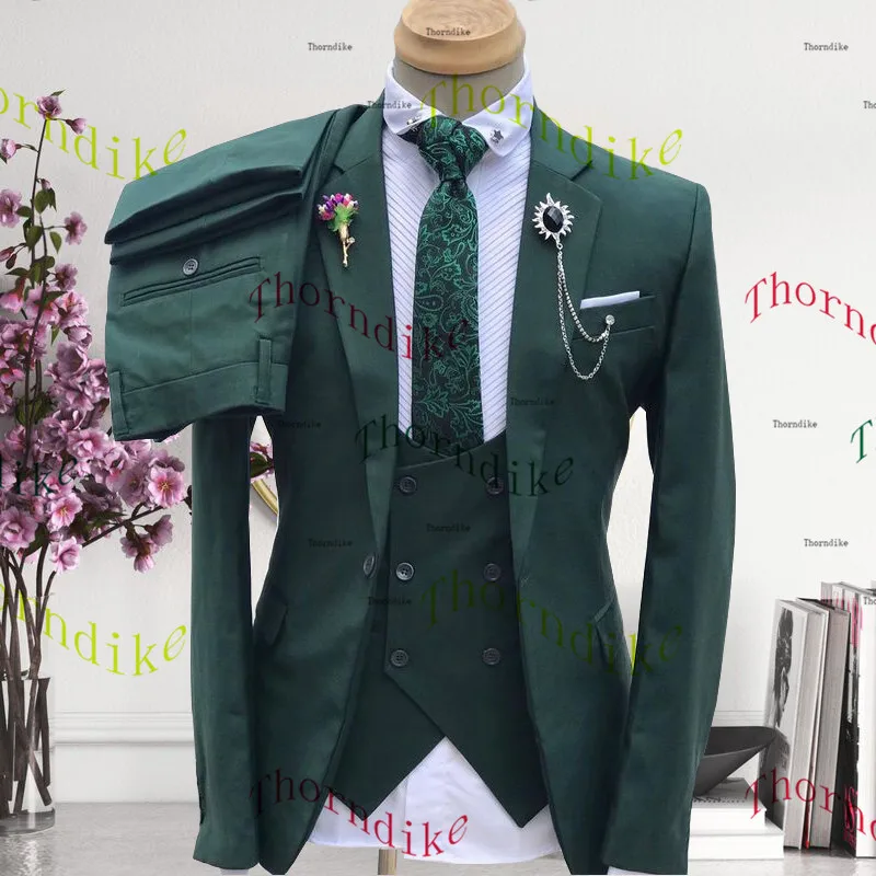 Модные облегающие смокинги для жениха Thorndike на одной пуговице мужской костюм
