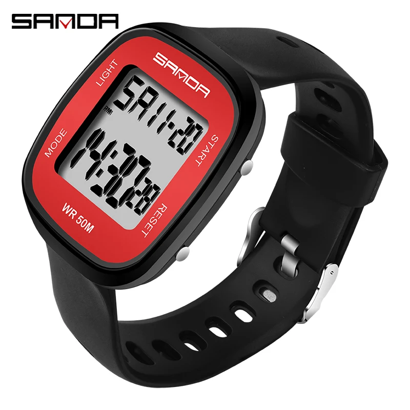 Мужские военные цифровые светодиодные часы водонепроницаемые светящиеся