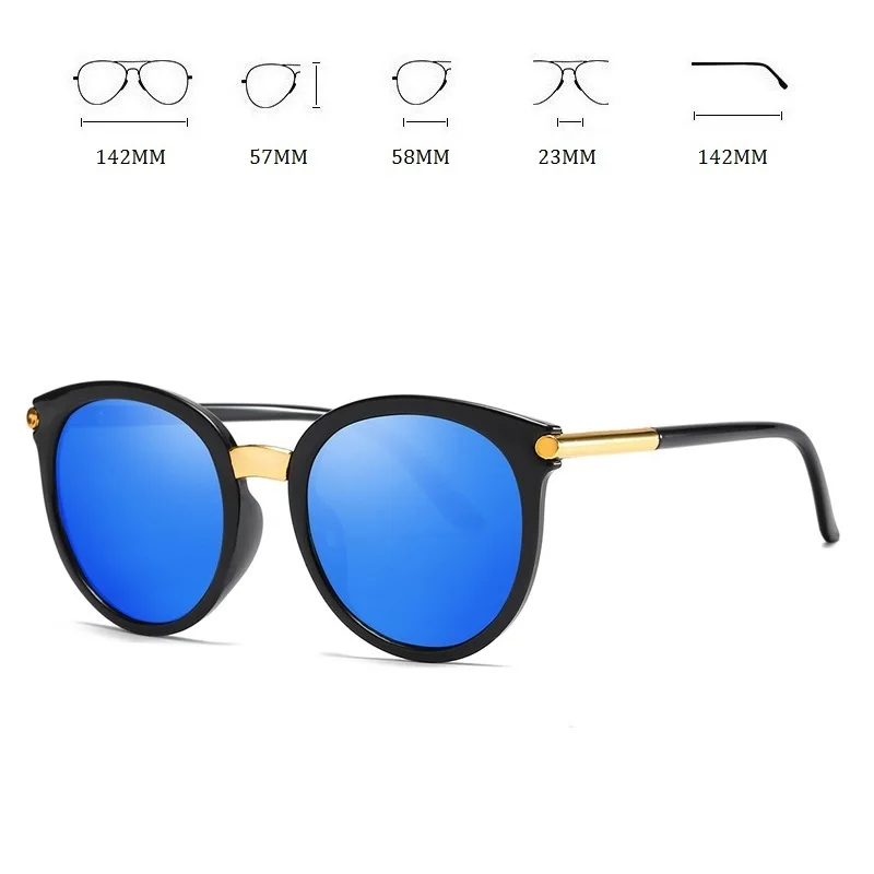 

Classic Round Vintage Sunglasses Women Fashion Brand Design Mirror Sun Glasses Female Shades Retro UV400
