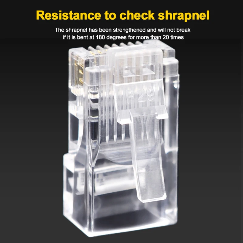 

100PCS Cat6 8P8C RJ45 Modular Socket for CAT5 Cat6 LAN Network High Quality RJ45 Ethernet Cable Plugs Modular Adapter Connectors