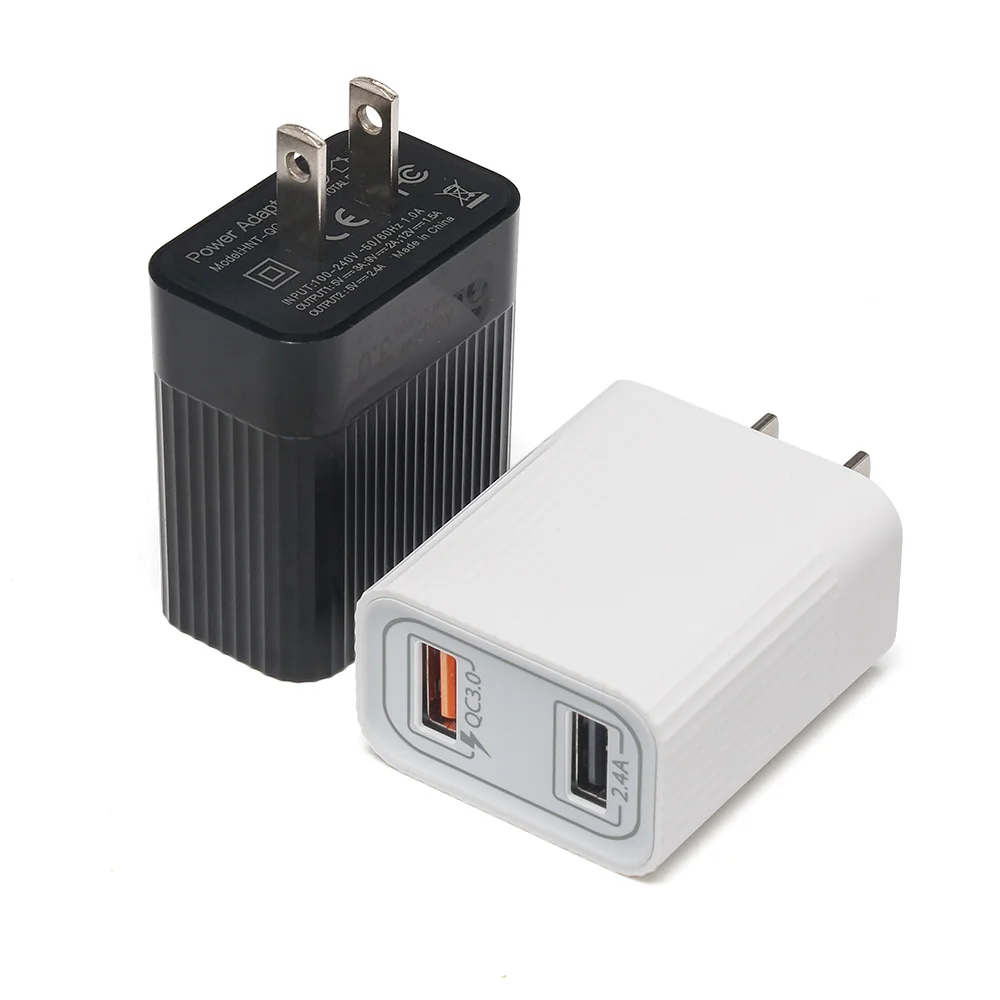 

Зарядное устройство сетевое с двумя USB-портами, 30 Вт, 3,0 + А
