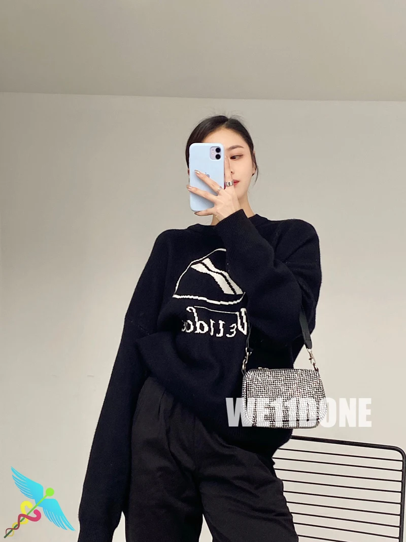 

WELLDONE Hoodies Heavy Fabric Men Women Streetwear Welldone Pullovers Fashion O-Neck We11done Sweatshirts Skateboard