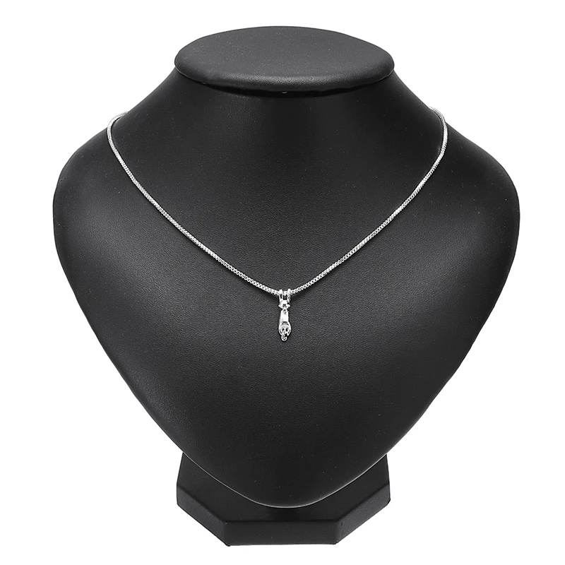 Модные подвески серебро/золото цвет цепи милый прыгающий Кот кулон ожерелье