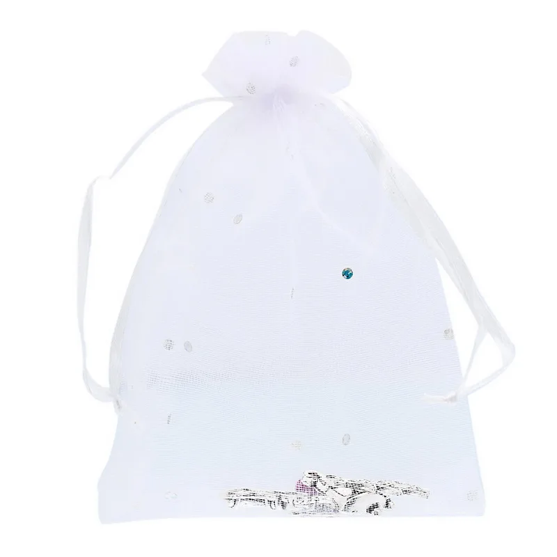 Модные сумки 25 шт белые подарочные мешочки из органзы Свадебные и рождественские