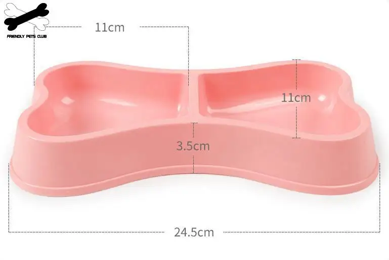 Кормушка для домашних животных портативная пластиковая емкость с двойным