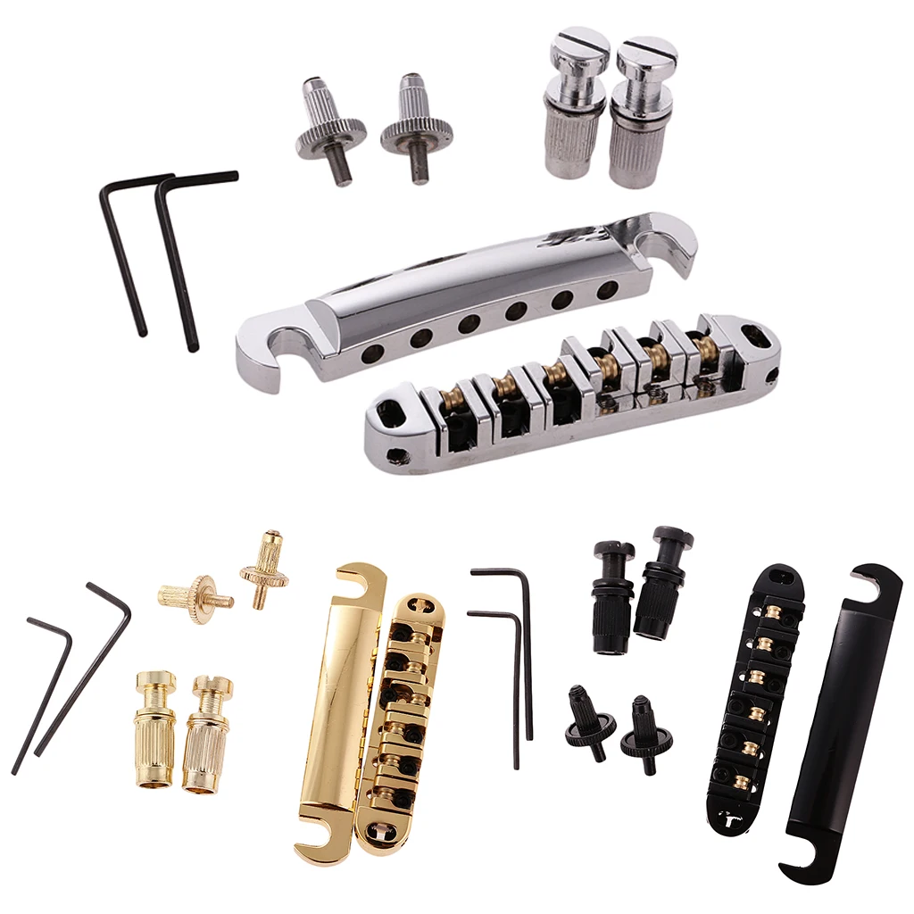 6 струн электрическая гитара ролик седло мост и задняя часть с фиксаторами