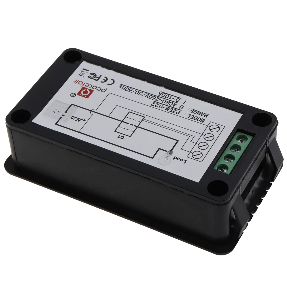 

AC 6 in1 220V 100A Single Phase Digital Panel Amper Volt Current Meter Watt Kwh Power Factor Meter with Coil CT PZEM-022