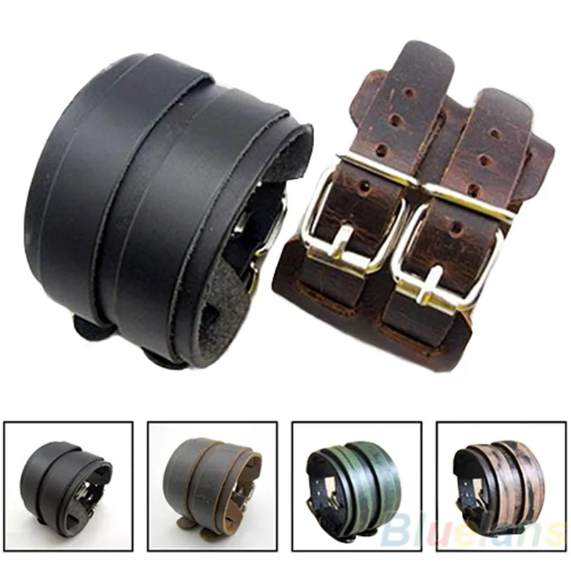 2020 винтажный панк ремень из натуральной коровьей искусственной кожи браслет