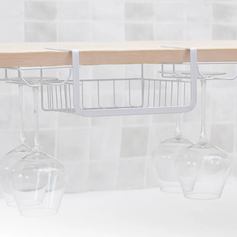 

Wine Glass Rack Upside Down Nail-Free Hanging Personality Modern Minimalist Creative Hanging Goblet Rack Upside Down