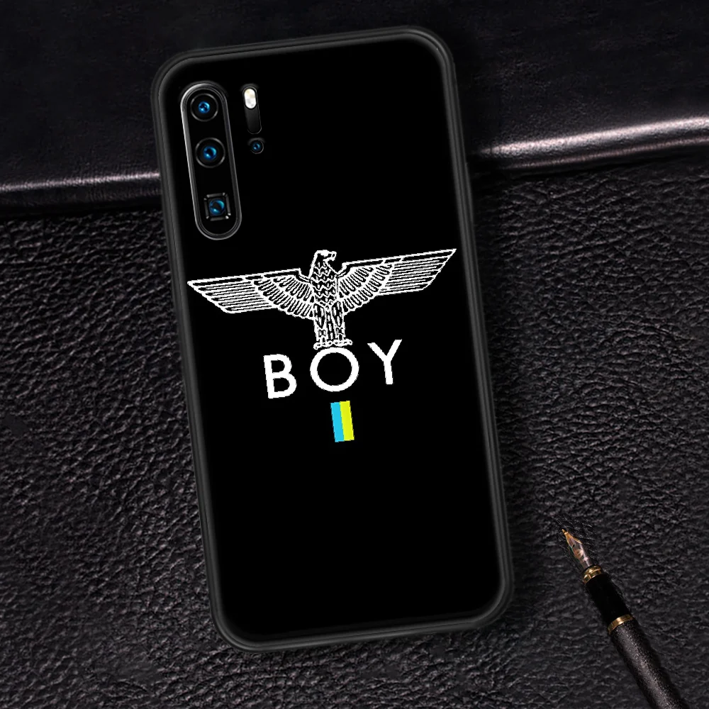 

London Fashion brand Boy Phone Case For Huawei P Mate 10 20 30 40 Pro Lite Smart 2019 2021 black Waterproof 3D Bumper Painting