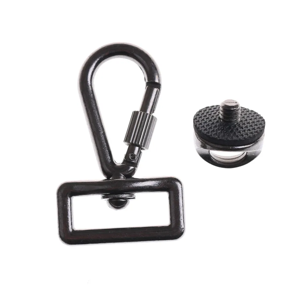 

2PCS Zinc Alloy Camera 1/4" pod Mount+1/4"Hook Connecting Adapter For Shoulder Sling Neck Strap Belt Camera Bag Case