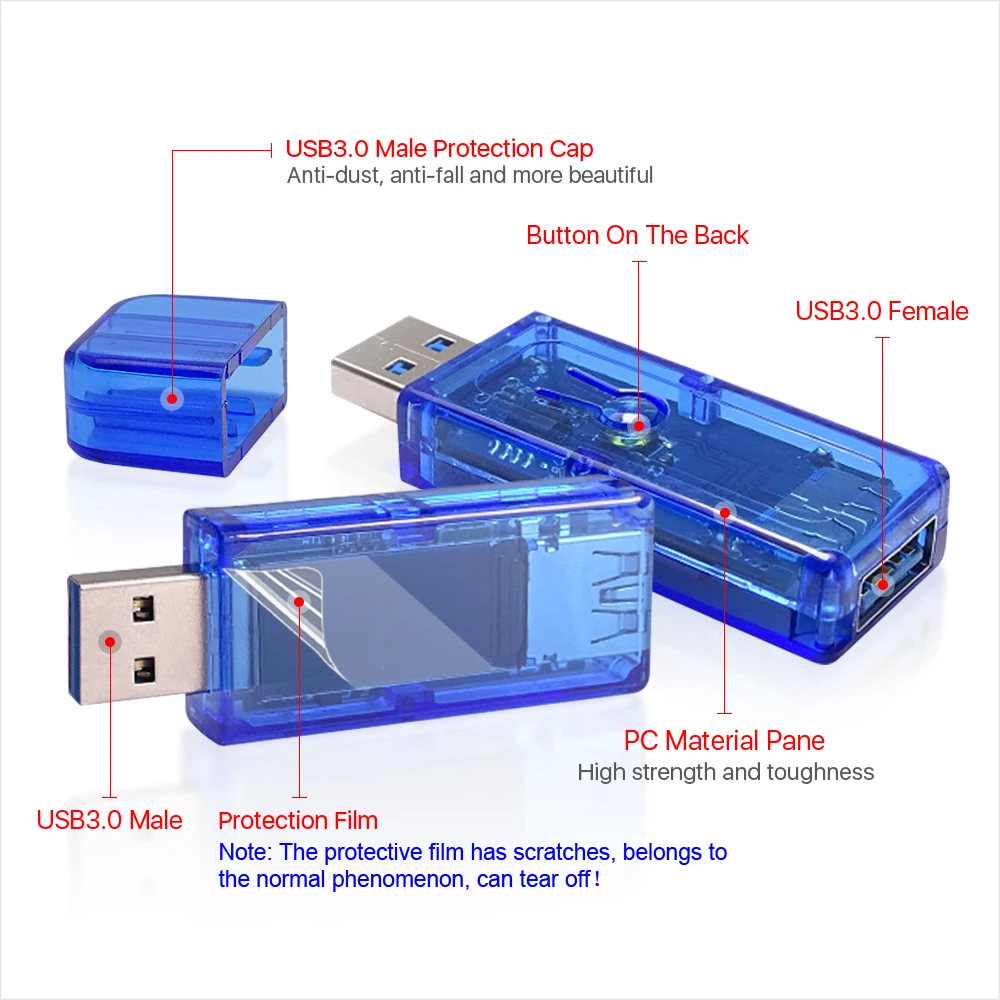 AT35 AT34 5 USB 3 0 цветной ЖК-Вольтметр Амперметр измеритель напряжения мультиметр