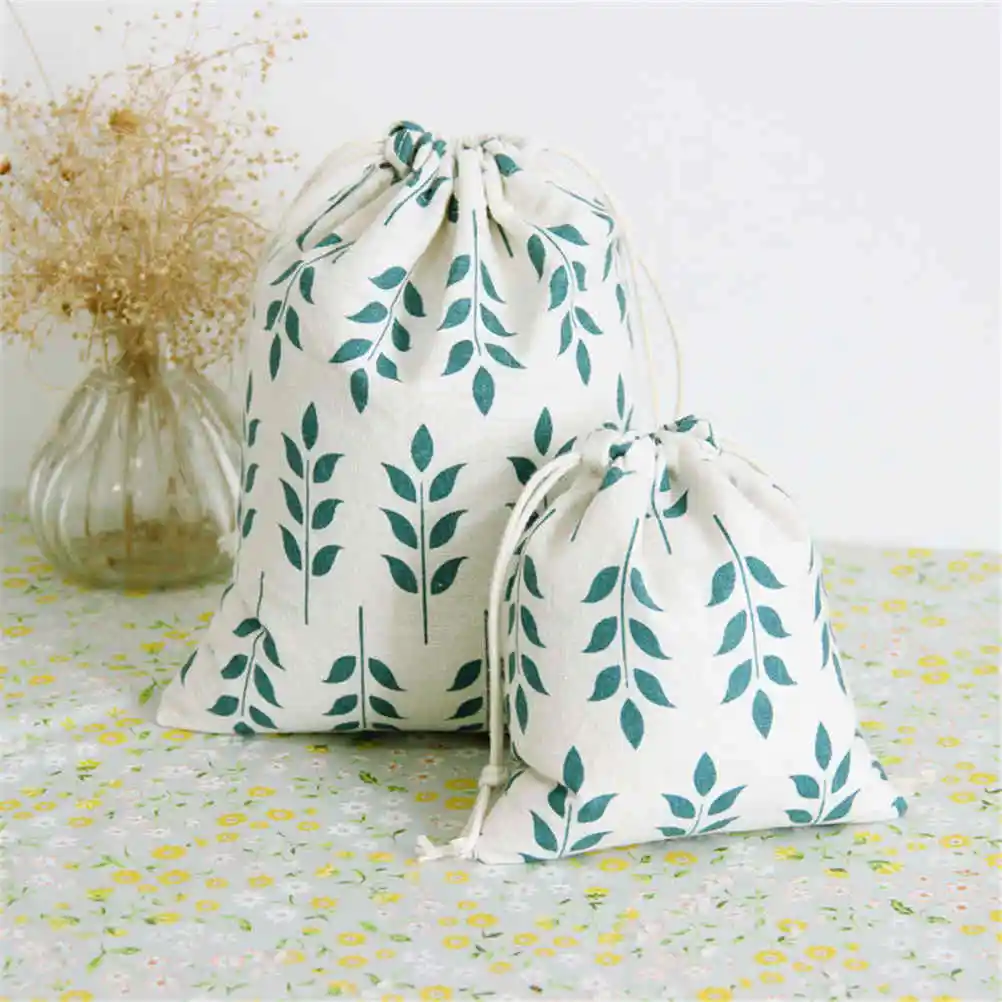 Хлопчатобумажная льняная тканевая сумка с принтом зерна носки/нижнее белье