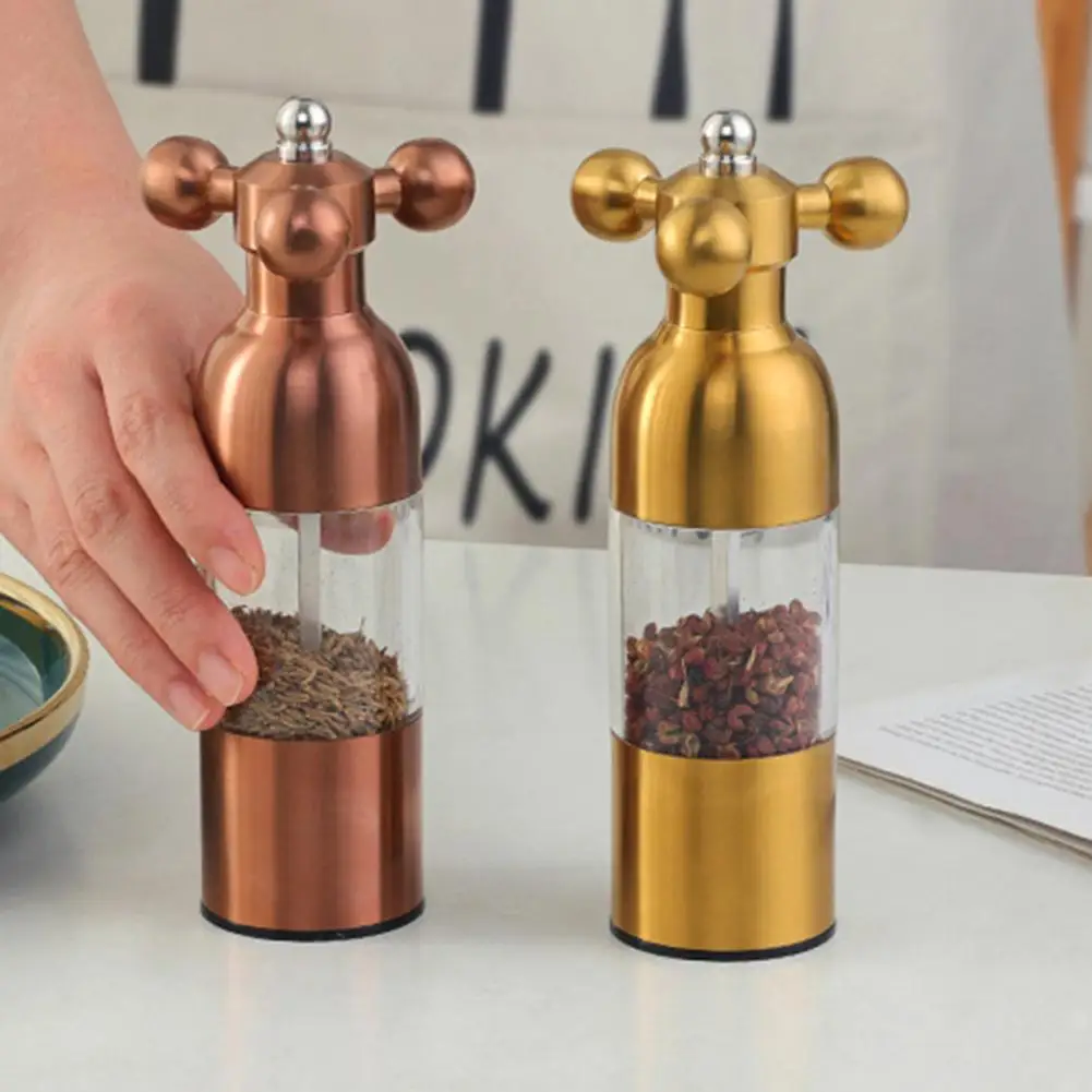 Comfortable Grip Useful Handy Acrylic Pepper Spices Mill Stainless Steel Shaker Anti-corrosion for Restaurant | Дом и сад