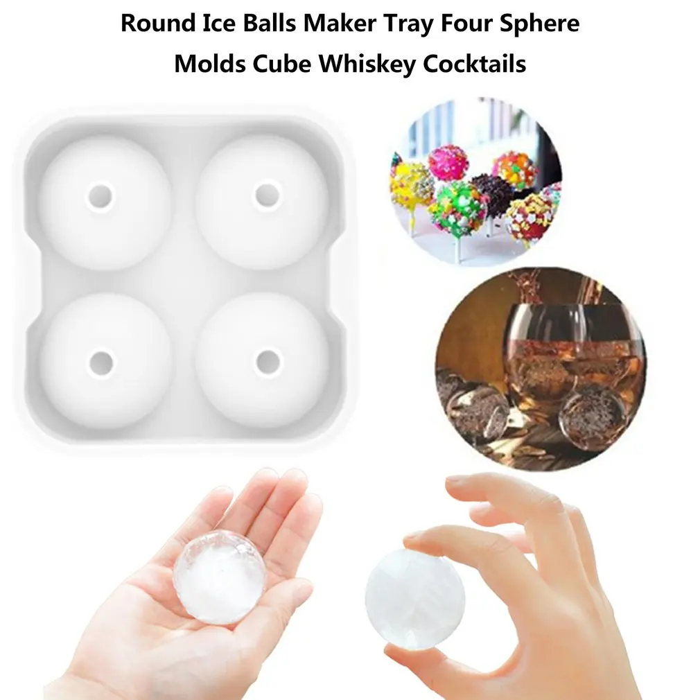 Круглая формочка из силикона ледовые шарики чайник лоток четыре большие