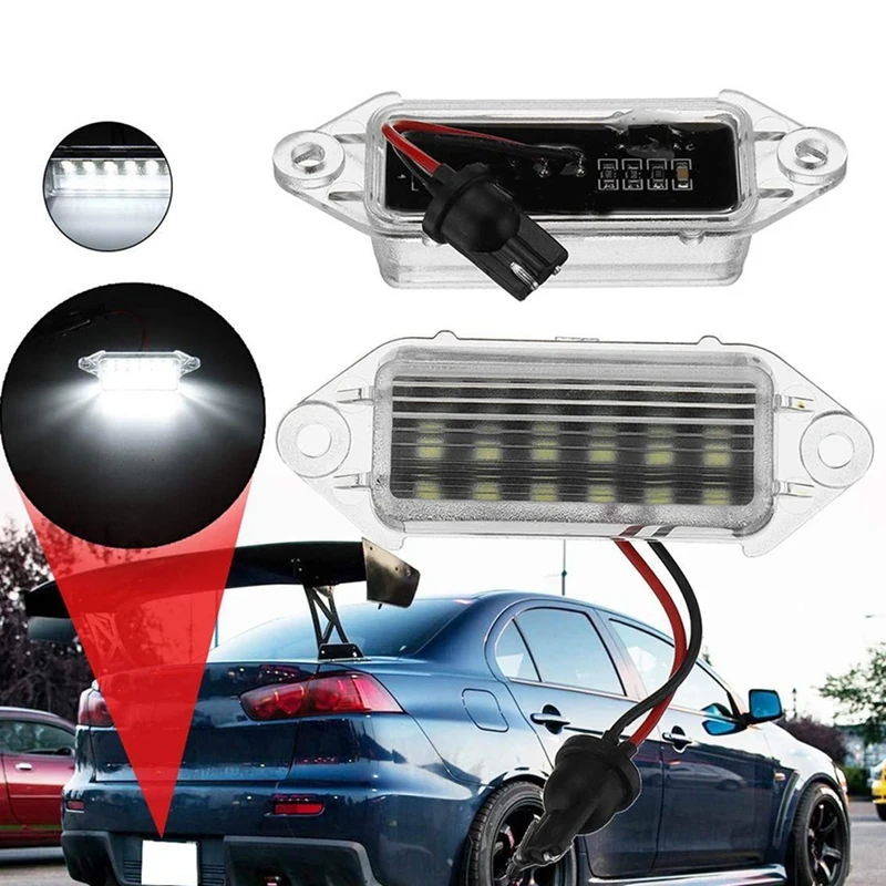 NEW-2Pcs без ошибок светодиодные лампы номерного знака 18Smd белый светодиодный