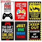 Металлическая жестяная вывеска для смешной геймер, винтажный знак для геймера на работе, значки в стиле ретро, настенный Декор для дома, дома, комнаты, Настенный декор, WY152