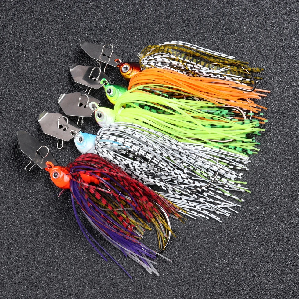 

Приманка для морской рыбалки, 5 шт., 17 г, резиновая юбка, защита от подвешивания, вращающаяся, с блестками, для морской рыбалки, снасти для ловл...