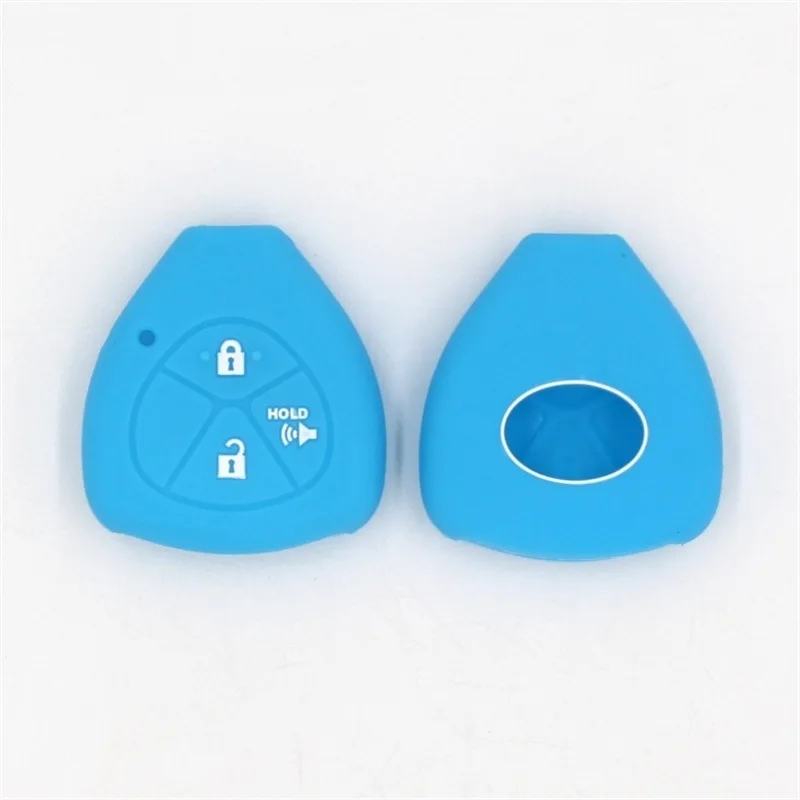 

3 Buttons Silicone Remote Car Key Case Cover Fob Car-styling for Toyota Camry COROLLA Vios REIZ CROWN RAV4 2015
