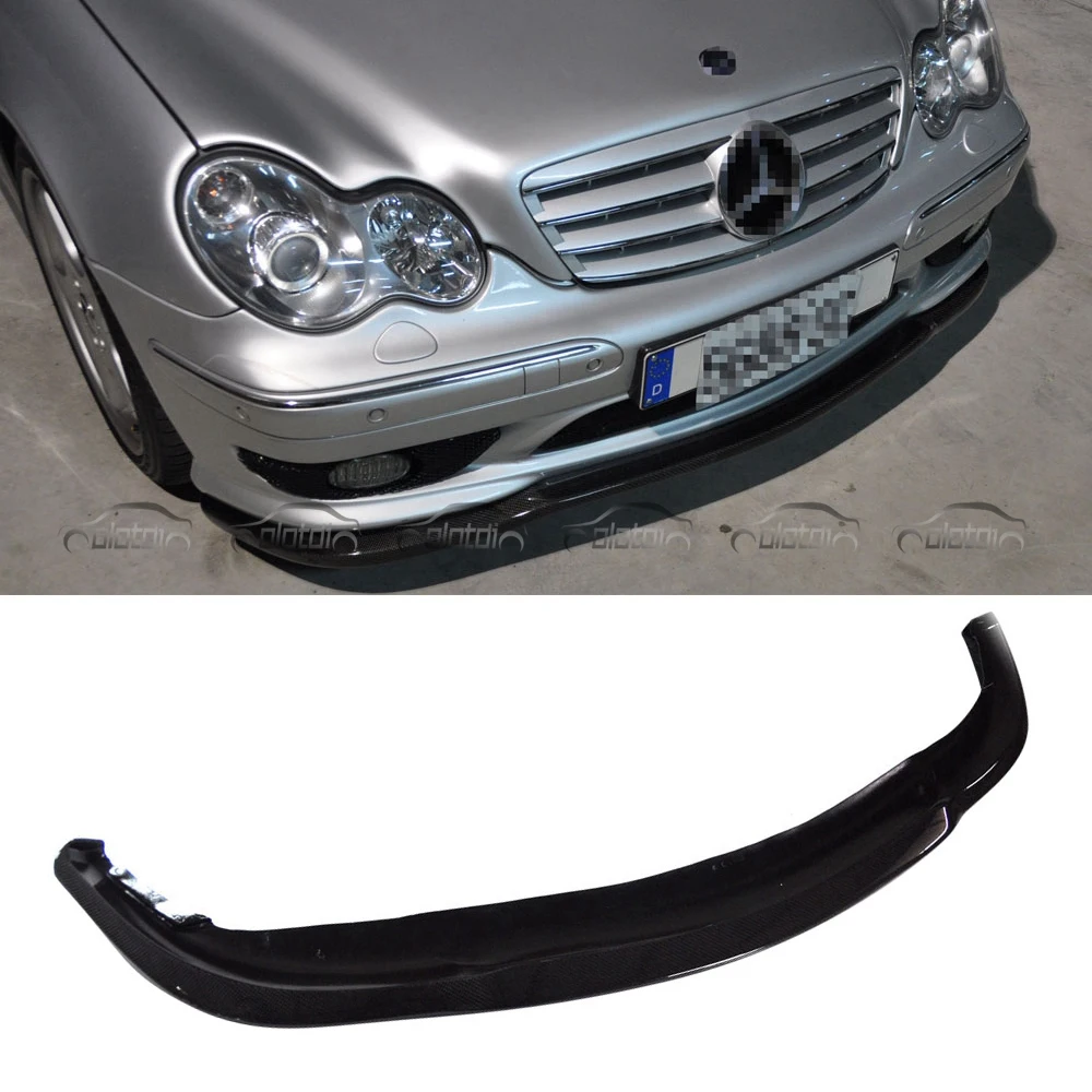 Спойлер для переднего бампера Mercedes-Benz W203 C55 AMG из углеродного волокна 2005-2007