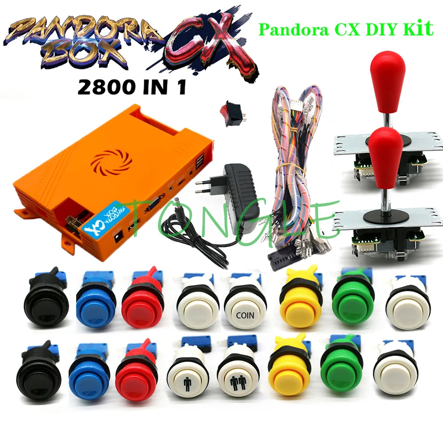 Arcade Pandora Box CX 2800 Games in 1 HAPP Type Buttons 2 Players Joystick Arcade Diy Kit Parts Button