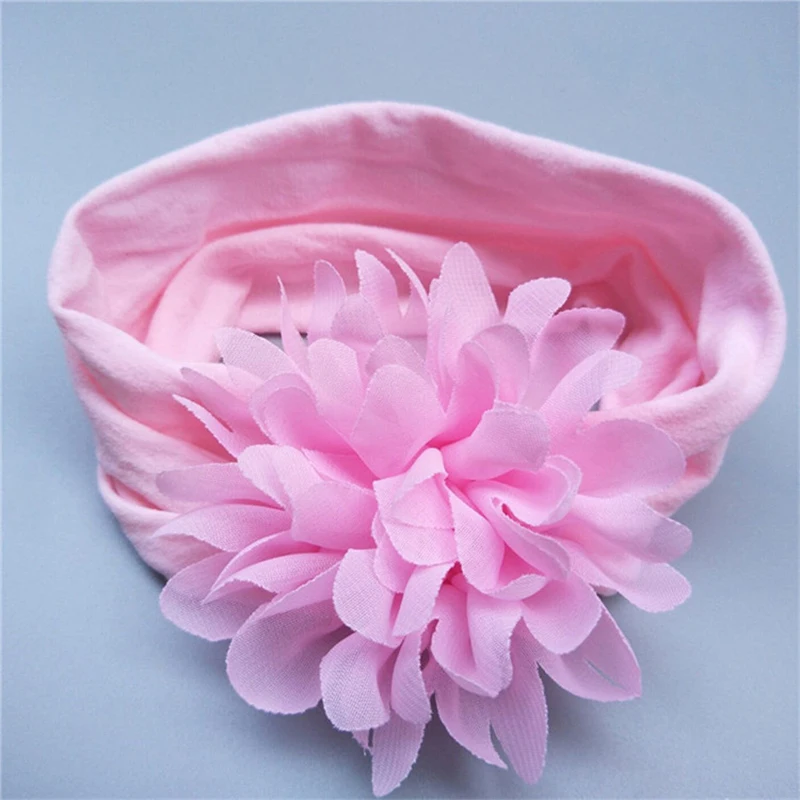 1PCS Chiffon lace flower baby headband Knot Bow Nylon Headbands Soft Hairwear Hair Accessories for Girls Kids | Мать и ребенок