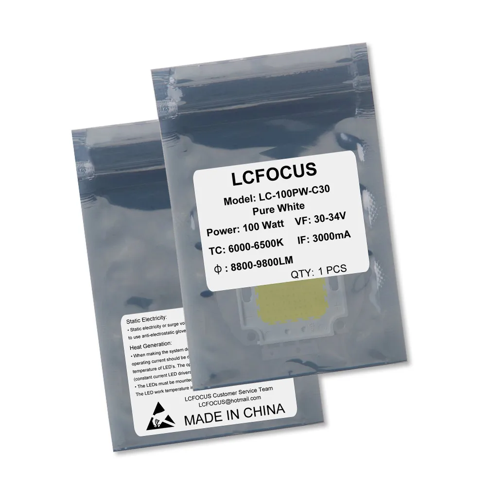 Светодиодный чип высокой мощности 100 Вт теплый естественный холодный белый 3000K