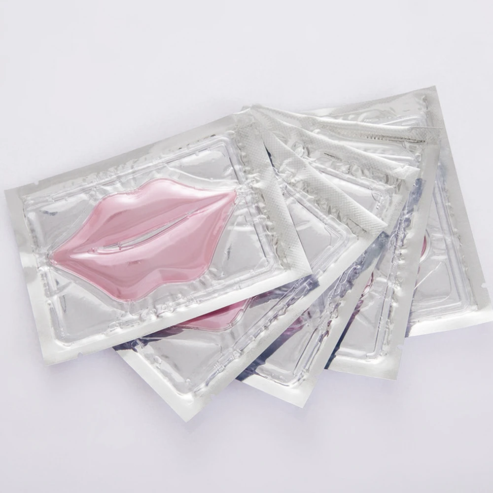 

10Pcs Beauty Super Lip Plumper Pink Crystal Collagen Lip Mask Patches Moisture Essence Wrinkle Ance Korean Cosmetics Skin Care
