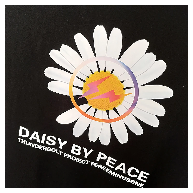 

Lightning Daisy t-shirt men's and women's short sleeve 2020 summer new loose cotton half sleeve top o-neck T-shirt